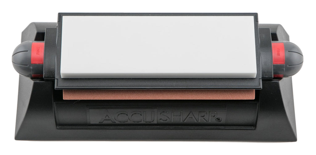 AccuSharp 025C TriStone Deluxe Sharpening System Coarse Medium Fine Diamond Alumina Ceramic Sharpener Rubber Handle