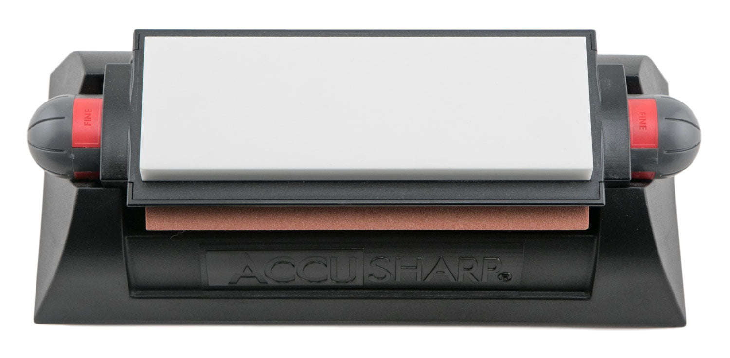 AccuSharp 025C TriStone Deluxe Sharpening System Coarse Medium Fine Diamond Alumina Ceramic Sharpener Rubber Handle