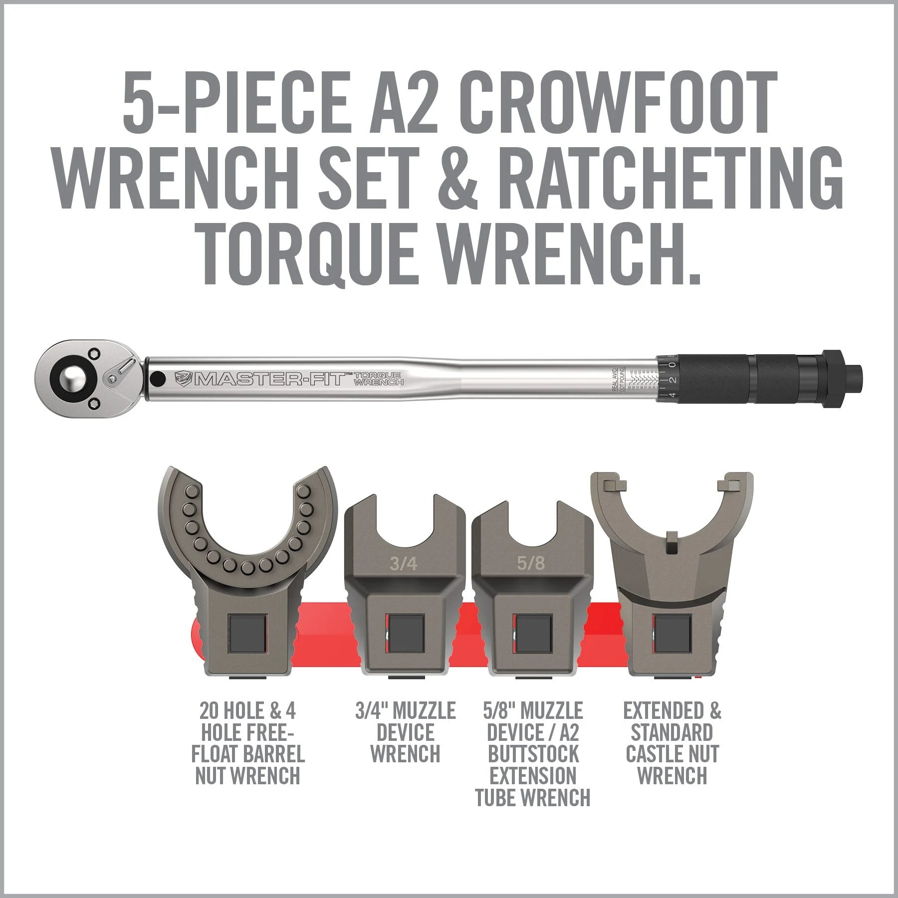 Jeu de clés à patte Master-Fit A2/AR15