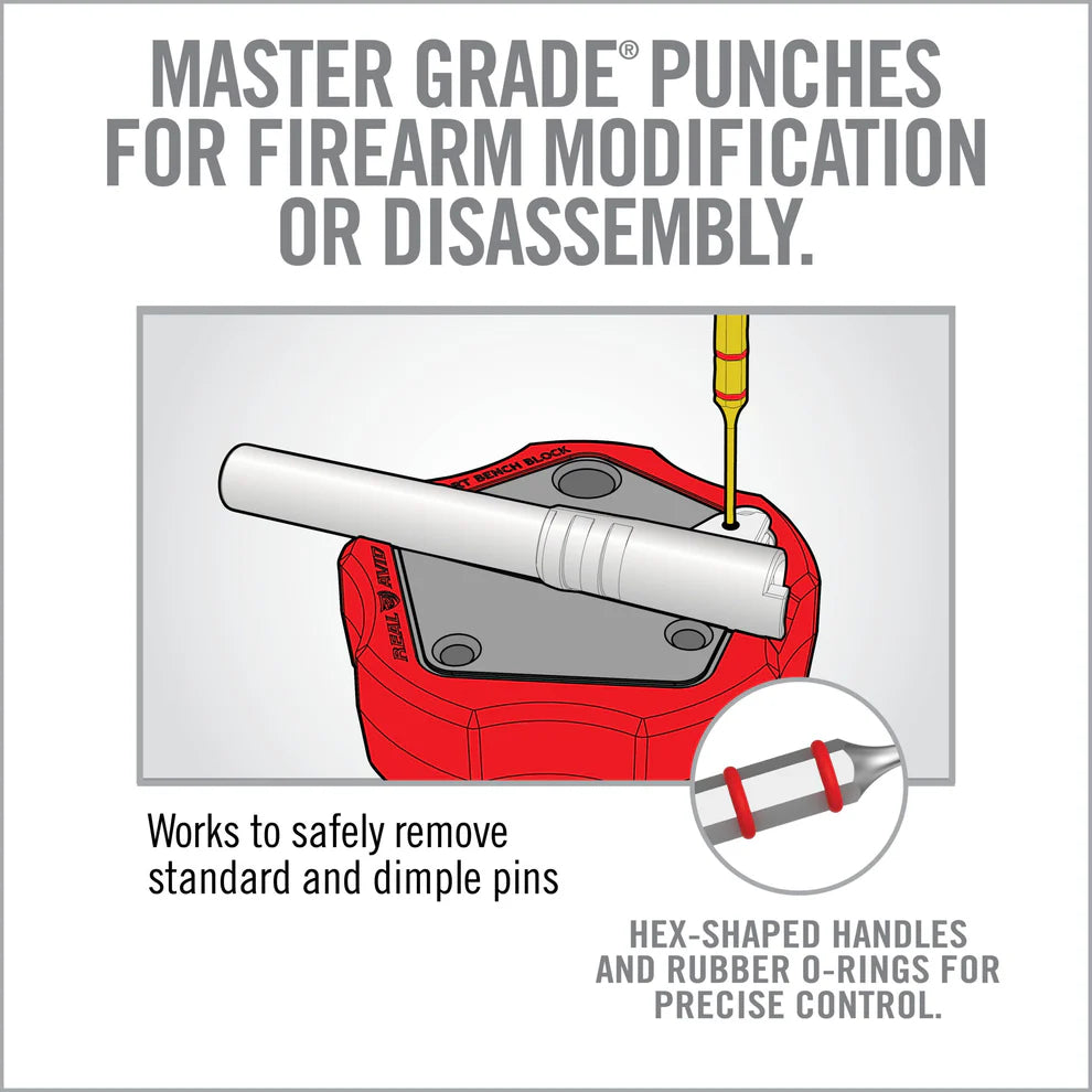 Jeu de chasse-goupilles Accu-Punch® 11 pièces en laiton et acier standard