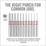 Armorer’s Master Hammer and Accu-Punch 11-Piece Standard Pin Punch Set