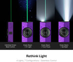 OLIGHT ArkPro EDC Flat Flashlight Rechargeable with Green Beam, UV and White LED,1500 Lumens USB-C Pocket Camping Flashlight, Spotlight Floodlight for Outdoor Emergency Working (Nebula Violet CW)|B0GXYN6KJD