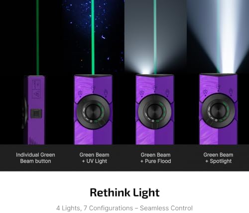 OLIGHT ArkPro EDC Flat Flashlight Rechargeable with Green Beam, UV and White LED,1500 Lumens USB-C Pocket Camping Flashlight, Spotlight Floodlight for Outdoor Emergency Working (Nebula Violet CW)