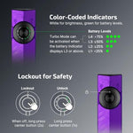 OLIGHT ArkPro EDC Flat Flashlight Rechargeable with Green Beam, UV and White LED,1500 Lumens USB-C Pocket Camping Flashlight, Spotlight Floodlight for Outdoor Emergency Working (Nebula Violet CW)|B0GXYN6KJD