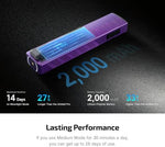 OLIGHT ArkPro EDC Flat Flashlight Rechargeable with Green Beam, UV and White LED,1500 Lumens USB-C Pocket Camping Flashlight, Spotlight Floodlight for Outdoor Emergency Working (Nebula Violet CW)|B0GXYN6KJD