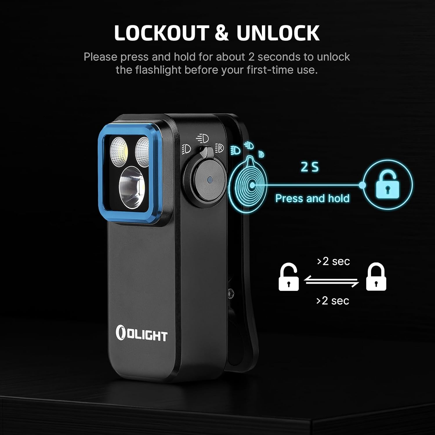 Olight Oclip Pro EDC Flashlight 500 Lumens USB-C Rechargeable