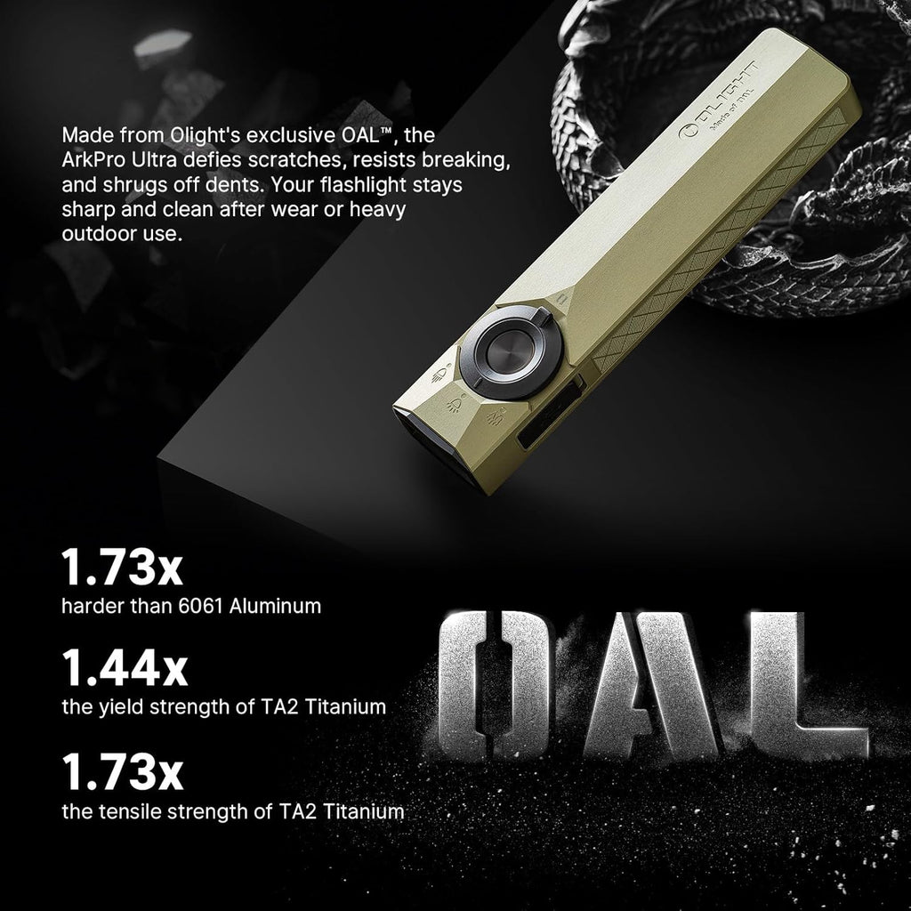 OLIGHT ArkPro Ultra 1700 Lumen Flat Rechargeable EDC Flashlight