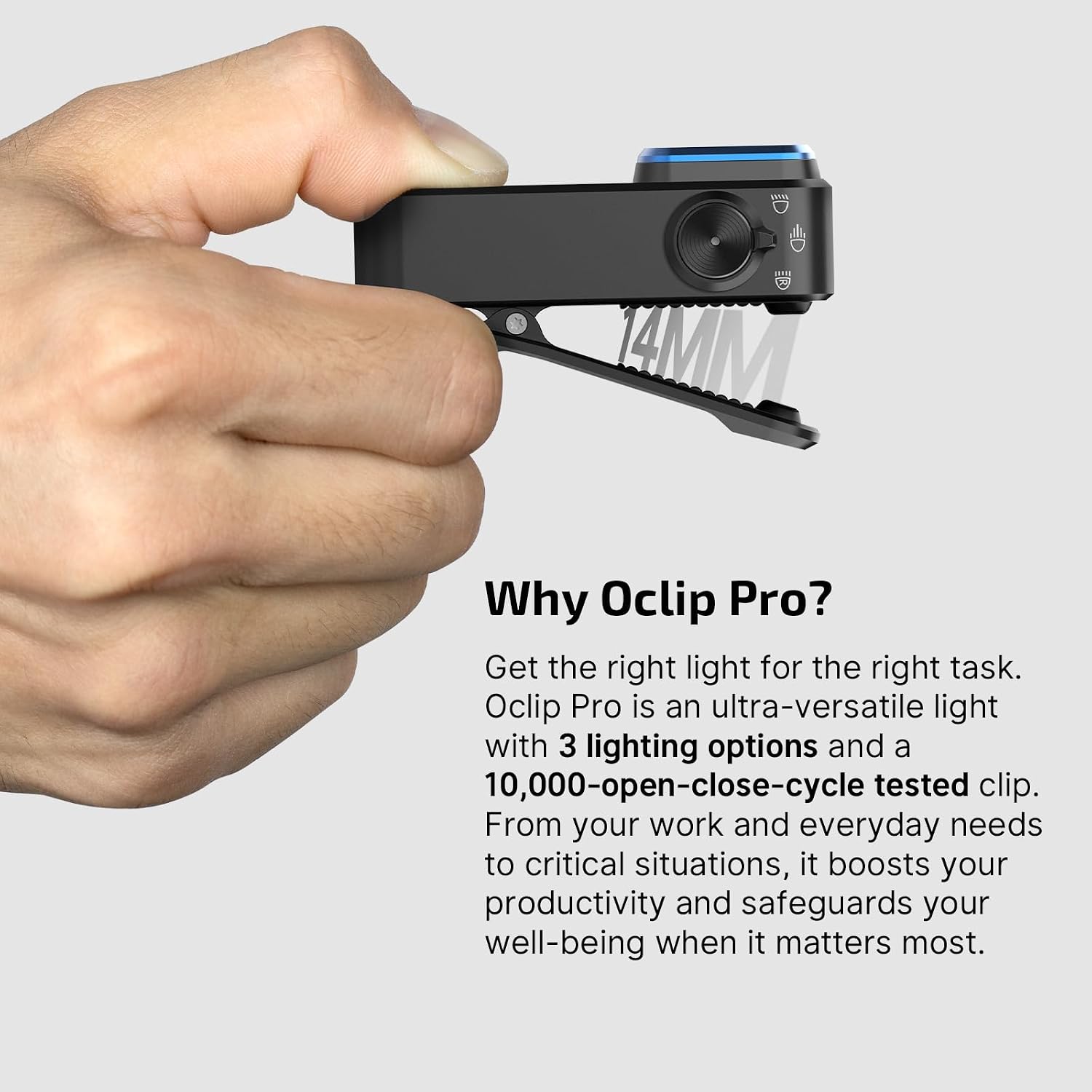 Olight Oclip Pro EDC Flashlight 500 Lumens USB-C Rechargeable