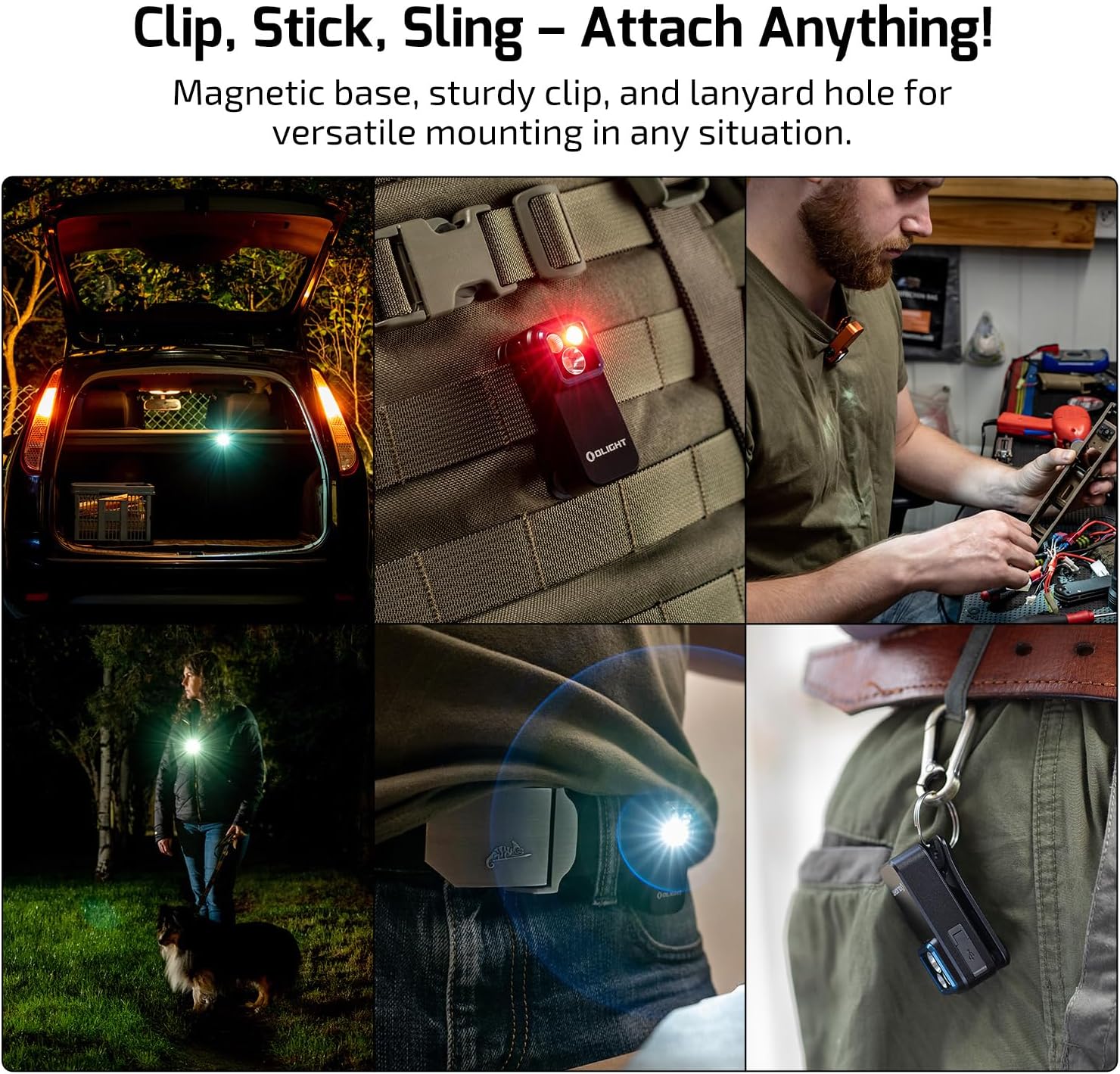 Olight Oclip Pro EDC Flashlight 500 Lumens USB-C Rechargeable