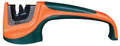 AccuSharp 039C PullThrough Sharpener Hand Held Fine Coarse Tungsten Carbide and Ceramic Sharpener Rubber Handle BlackOrange