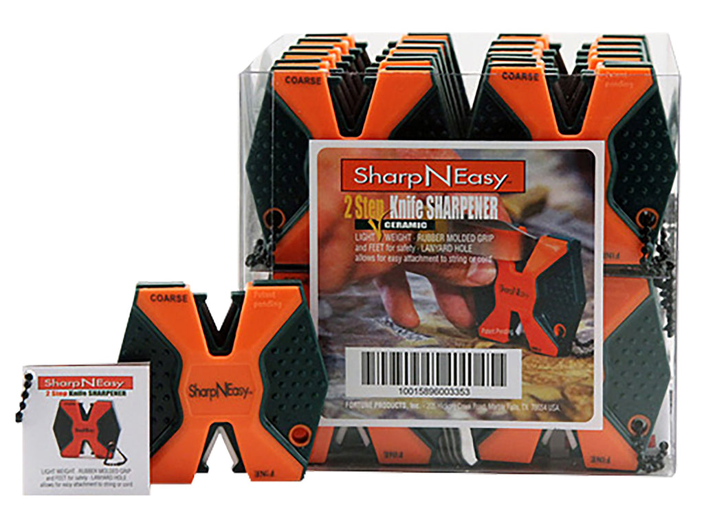 AccuSharp 335CD SharpNEasy 2Step Sharpener Hand Held FineCoarse Ceramic Stone Sharpener BlackOrange Plastic 24