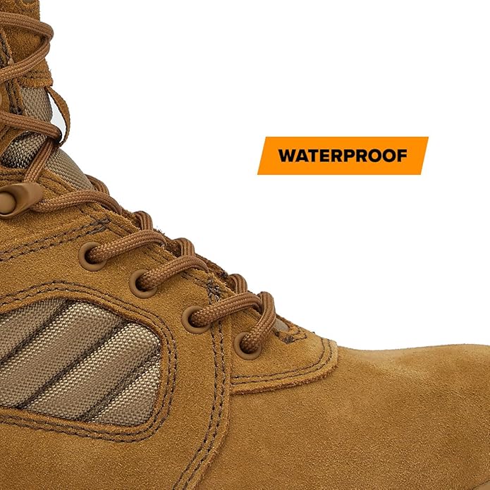 MAG SHIELD Bottes de travail en cuir suédé 8 po, imperméables