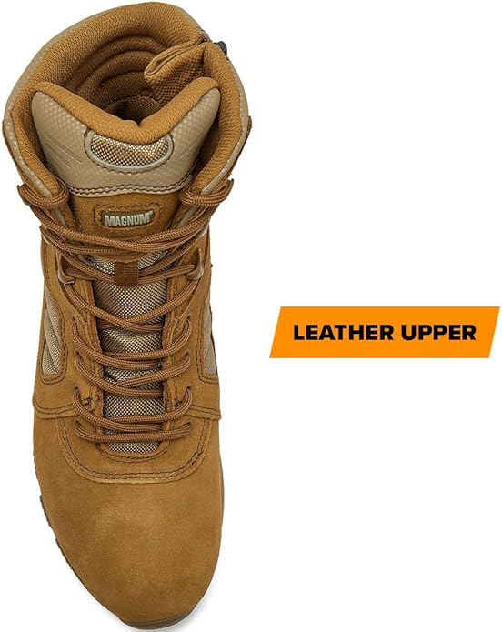 MAG SHIELD Bottes de travail en cuir suédé 8 po, imperméables