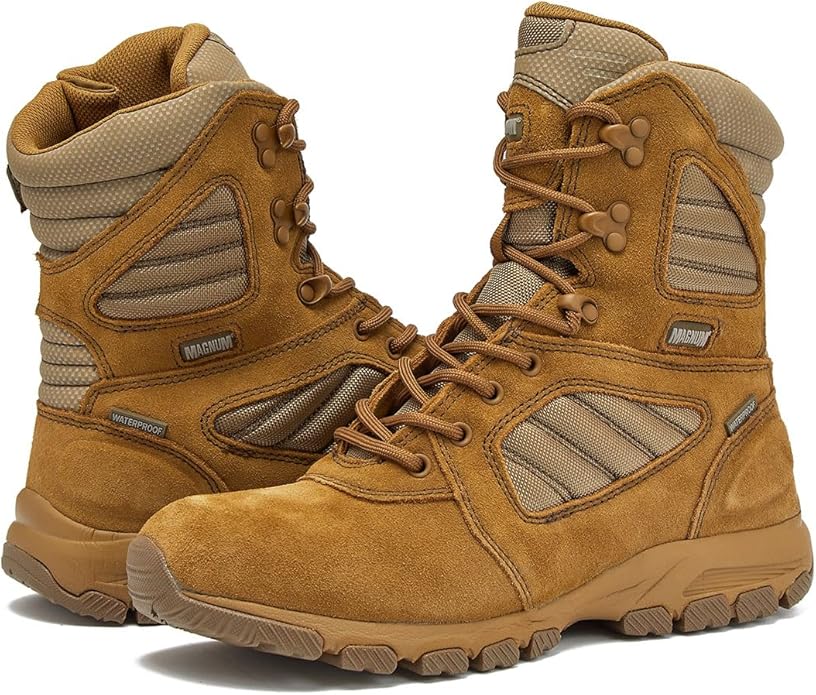 MAG SHIELD Bottes de travail en cuir suédé 8 po, imperméables
